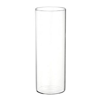 Clear Cylinder Vases 17oz, 7 Inch Tall Glass Flower Vase Floating Candle Holder for Bouquet Decor