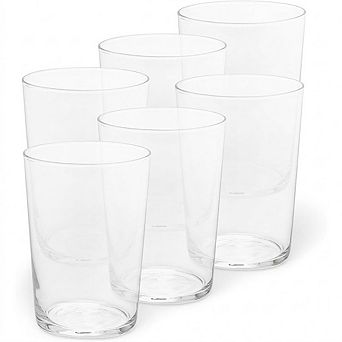 Fine-Blown Tom Collins Glass Set, Tempered Tumblers for Cocktails & Drinks