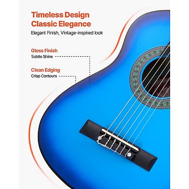 Classical Guitar Starter Kit for Kids and Beginners with Nylon Strings and Gig Bag