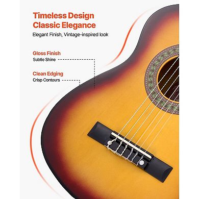 Classical Guitar Starter Kit for Kids and Beginners with Nylon Strings and Gig Bag