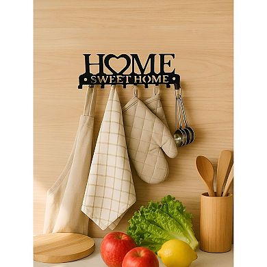 Wall Mounted Key Holder Rack with Hooks for Entryway, Hallway, or Front Door