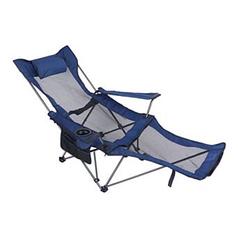Foldable Camping Chair with Mesh Back Cup Holder Carry Bag Outdoor Chair