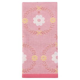 29 x 13 Inch Cotton Floral Jacquard Hand Towel, Soft Absorbent Decorative Towel for Home 1 pc