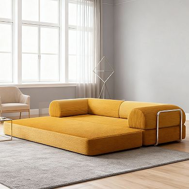 79" Modern Corduroy Module Comfortable Compressed Sofa