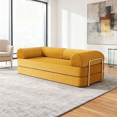79" Modern Corduroy Module Comfortable Compressed Sofa