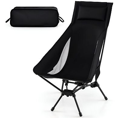 Outdoor Folding Chair with Mesh Seat and Aluminum Frame