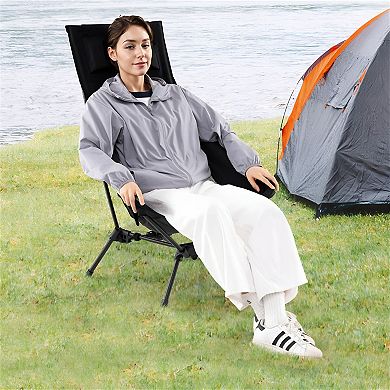 Outdoor Folding Chair with Mesh Seat and Aluminum Frame
