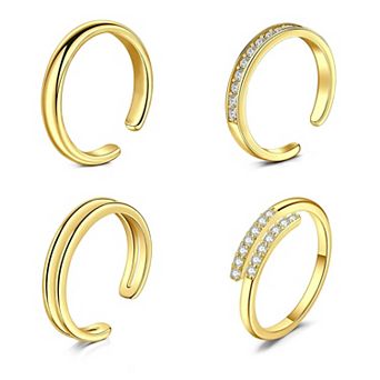 Adjustable Gold Toe Rings for Women