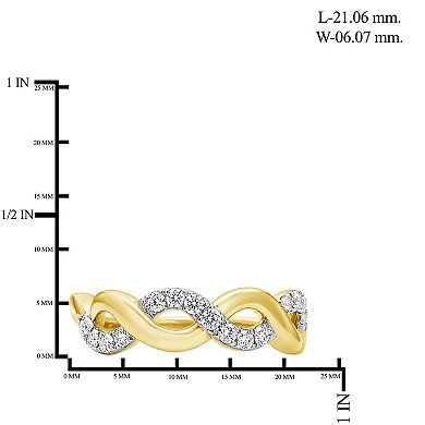 Jewelexcess Sterling Silver 1/3 Carat T.W. Lab-Grown Diamond Ring