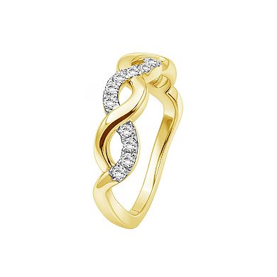 Jewelexcess Sterling Silver 1/3 Carat T.W. Lab-Grown Diamond Ring