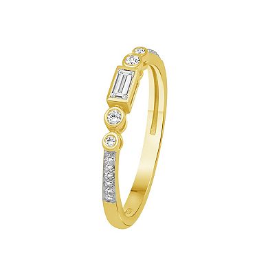 Jewelexcess Sterling Silver 1/5 Carat T.W. Lab Grown Diamond Ring