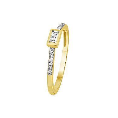 Jewelexcess Sterling Silver 1/6 Carat T.W. Lab Grown Diamond Ring