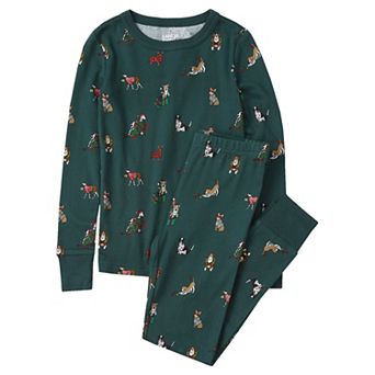 Kids 2-10 Lands' End Holiday Long Sleeve Pajama Top & Pajama Bottoms Set
