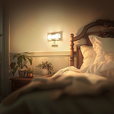 2 Watt Integrated LED Dimmable Plug In Night Light Warm White 3000K Dusk to Dawn 2 Pack for Bedroom