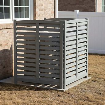 32" W x 38" H Wooden Privacy Fence, Outdoor AC Unit Screen Enclosure