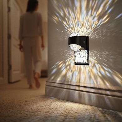 2W Color Changing Integrated LED Plug In Diamond Night Light Projecting 3CCT + Running Mode 1 Pack