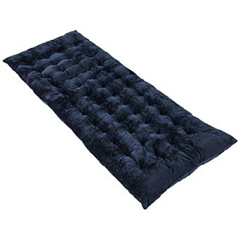 75 x 27.5 Inch Gray Camping Cot Pad with Soft Breathable Velvet Surface