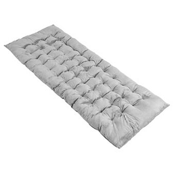 75 x 27.5 Inch Gray Camping Cot Pad with Soft Breathable Velvet Surface