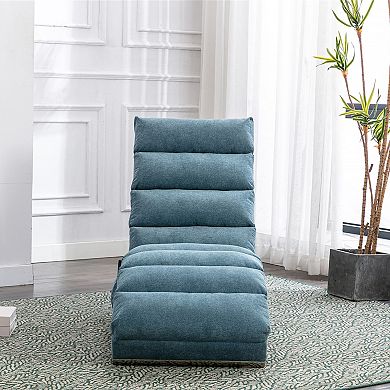 GOODSILO Luxury Upholstered Chaise Lounge Chair with Vibration Function for Ultimate Relaxation
