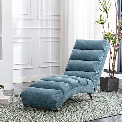 GOODSILO Luxury Upholstered Chaise Lounge Chair with Vibration Function for Ultimate Relaxation