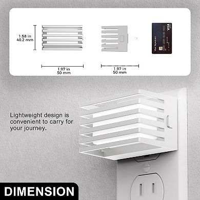 1W Plug in Integrated LED Night Light with Dusk to Dawn Warm 2700K Up and Down Glow 2 Pack
