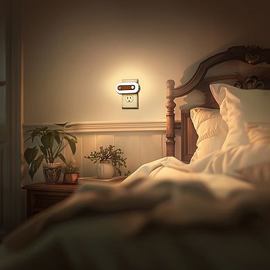 Motion Sensor Dusk to Dawn Night Light Plug in Dimmable 30 60 100LM for Hallway Bedroom 2 Pack