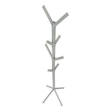 Free Standing Metal Coat Rack, 8 Hooks, 70" Tall Hall Tree for Entryway Bedroom