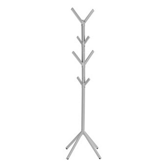 Free Standing Metal Coat Rack, 8 Hooks, 70" Tall Hall Tree for Entryway Bedroom
