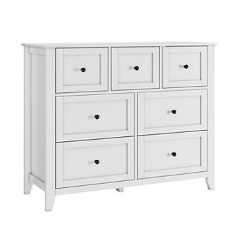 7 Chest of Drawer Dresser, Wood Storage Organizer Cabinet with Drawers for Bedroom