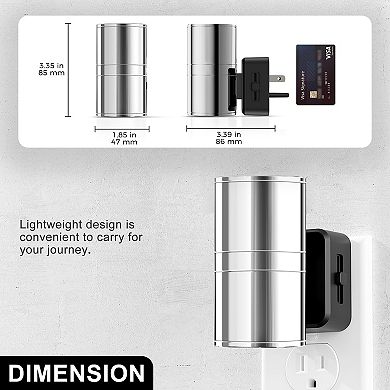 1W LED Night Light, Dimmable, Warm White 3000K, Light Sensor, Plug in, 1 Pack