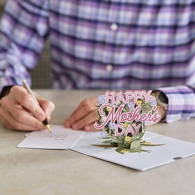 Mother’s Day 3D Pop-Up Floral Card, Hydrangea Greeting Card for Mom with Envelope