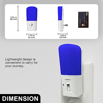 1W Integrated LED Dimmable Plug In Night Light Blue 5000K Acrylic Cover Dusk to Dawn White 2 Pack