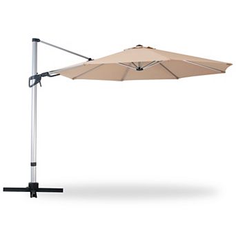 Decksplore 10 Feet Patio Umbrella Outdoor Cantilever Round Umbrella for Garden Deck Pool Patio