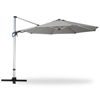 Decksplore 10 Feet Patio Umbrella Outdoor Cantilever Round Umbrella for Garden Deck Pool Patio