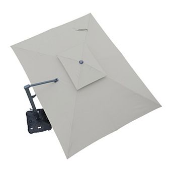 Clihome 10x13ft Double Top Cantilever Umbrella Rectangular Crank Market Umbrella