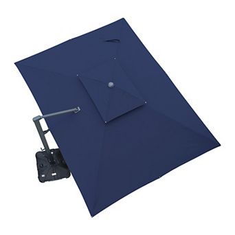 Clihome 10x13ft Double Top Cantilever Umbrella Rectangular Crank Market Umbrella