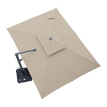 Clihome 10x13ft Double Top Cantilever Umbrella Rectangular Crank Market Umbrella