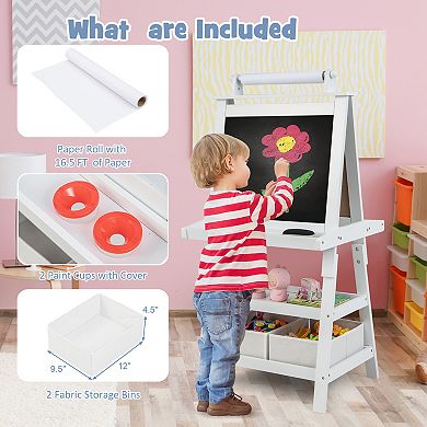 3-in-1 Double-Sided Art Easel with Storage