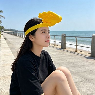 Palm Sized Sun Hat, Hand-Shaped Sun Hat Headband, Funny Wearable Sun Visor for Outdoors