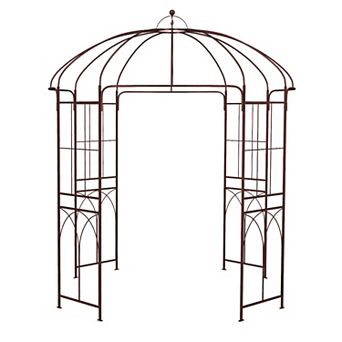 8.4 x 7 FT Birdcage Shaped Garden Arbor for Climbing Plants