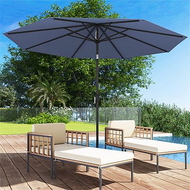 10 Feet Outdoor Patio Umbrella with Tilt Adjustment and Crank