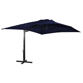 Clihome 10x13ft Cantilever Umbrella Rectangular Crank Market Umbrella