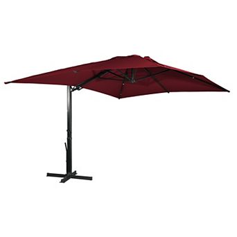 Clihome 10x13ft Cantilever Umbrella Rectangular Crank Market Umbrella