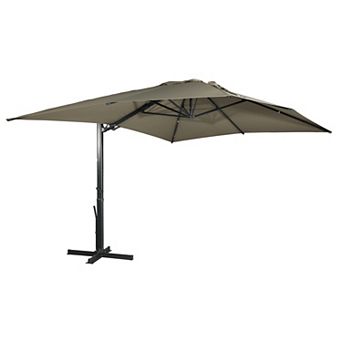 Clihome 10x13ft Cantilever Umbrella Rectangular Crank Market Umbrella