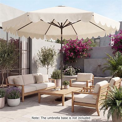 10 FT Patio Umbrella with Push Button Tilt and Crank