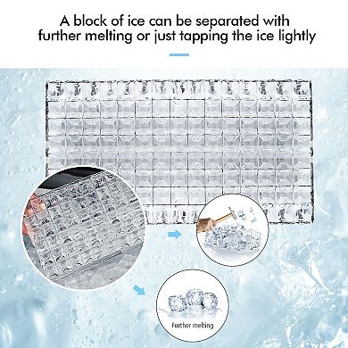 Electric Countertop Ice Maker with Ice Scoop and Basket-Sliver