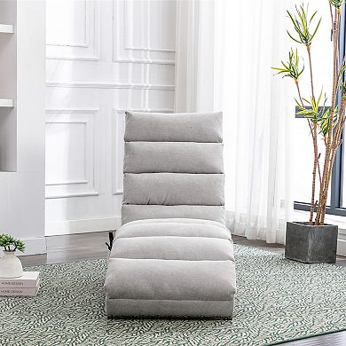 GOODSILO Luxury Upholstered Chaise Lounge Chair with Vibration Function for Ultimate Relaxation