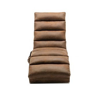GOODSILO Luxury Upholstered Chaise Lounge Chair with Vibration Function for Ultimate Relaxation