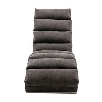 GOODSILO Luxury Upholstered Chaise Lounge Chair with Vibration Function for Ultimate Relaxation
