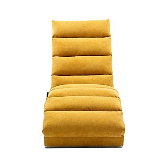 GOODSILO Luxury Upholstered Chaise Lounge Chair with Vibration Function for Ultimate Relaxation
